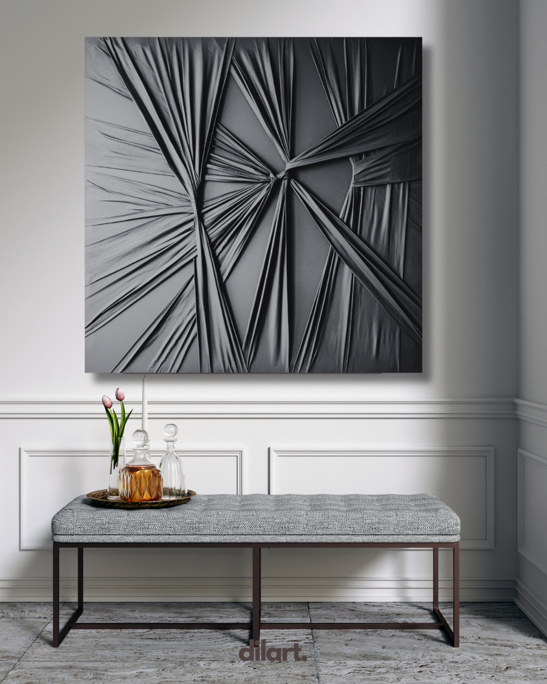 Bond Black Kumaş Tablo 100x100