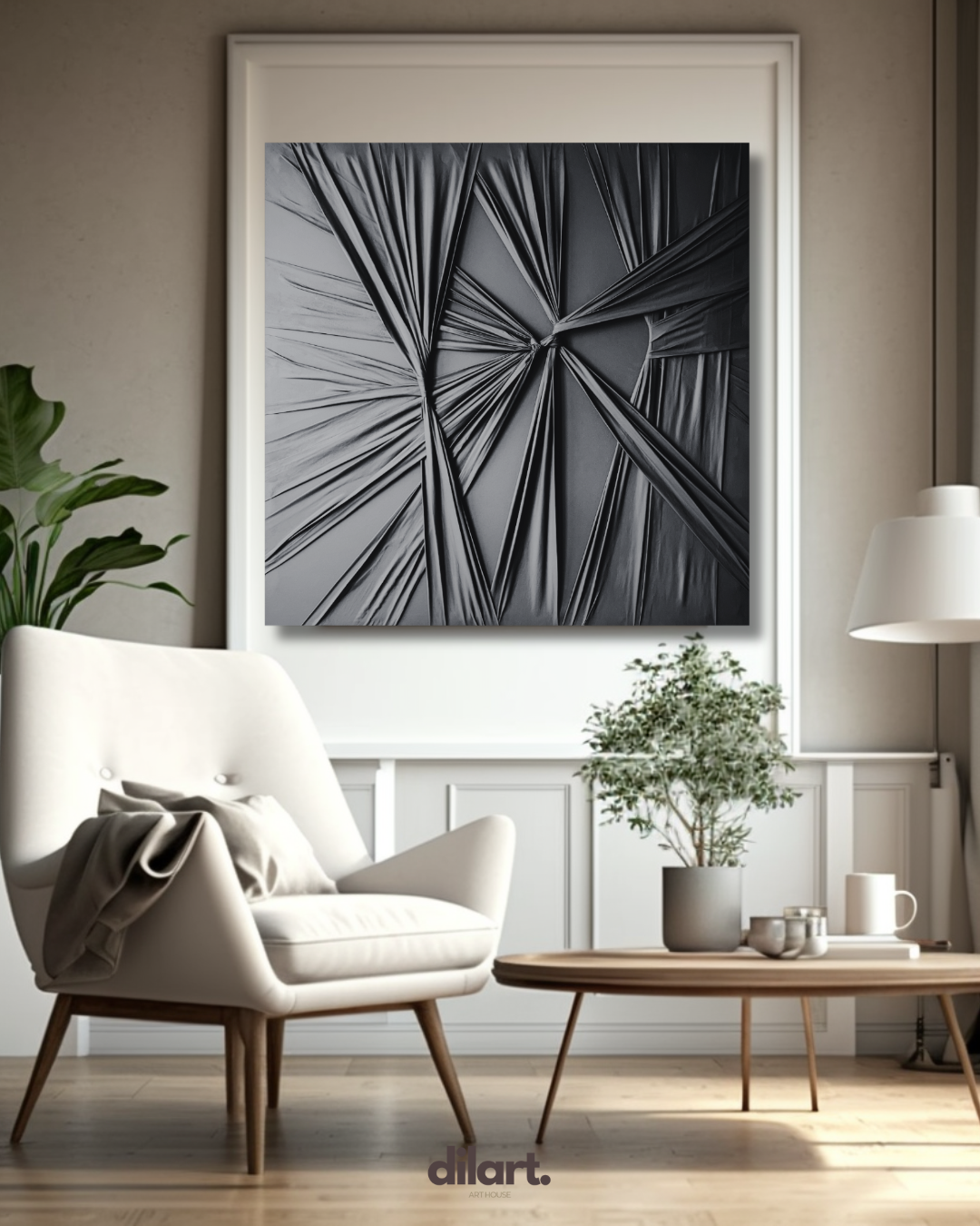 Bond Black Kumaş Tablo 100x100