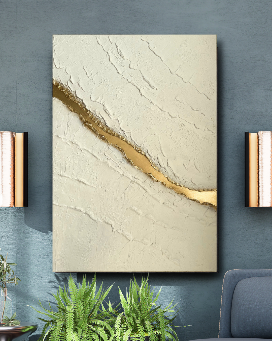 Gold River Texture Tablo 70x100 cm
