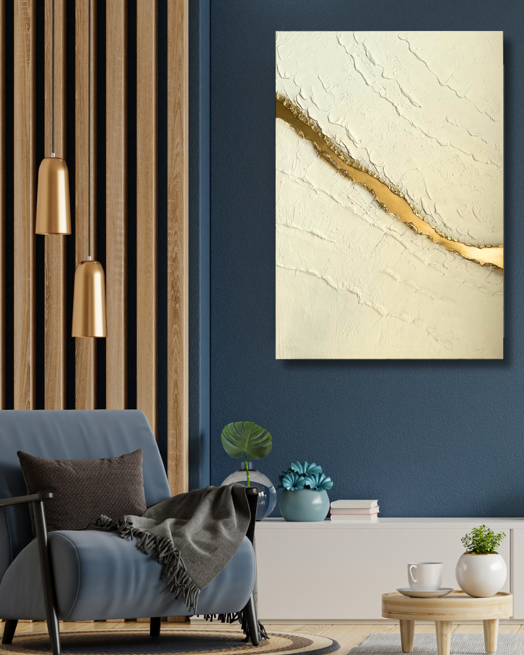 Gold River Texture Tablo 70x100 cm