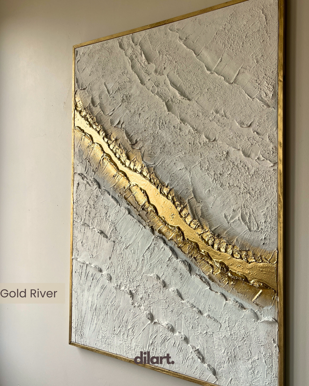 Gold River Texture Tablo 70x100 cm