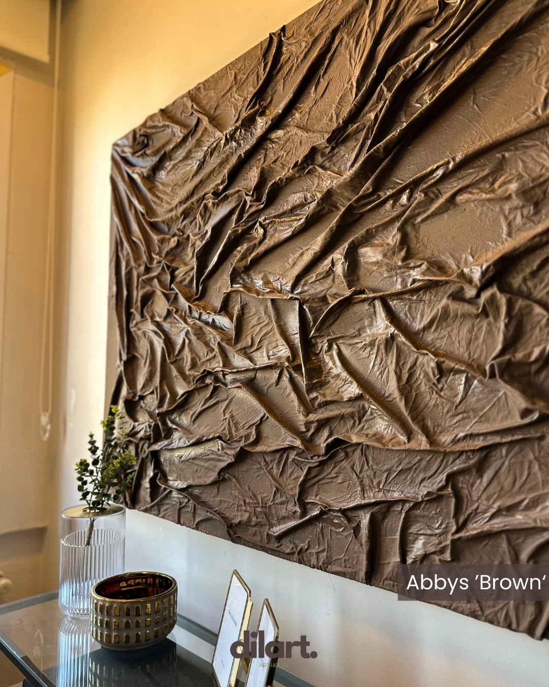 Abbys Kahverengi Kumaş Tablo