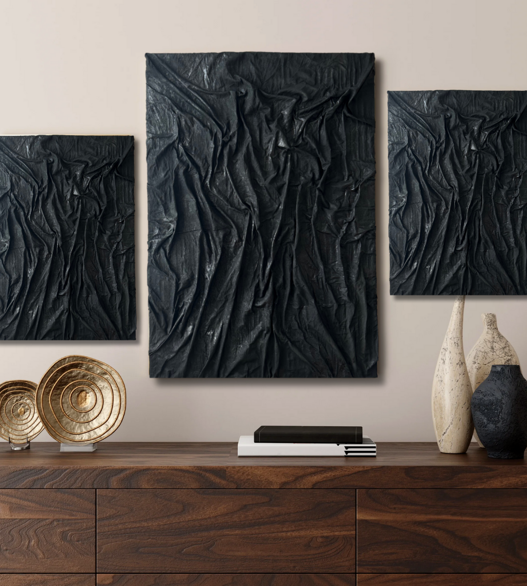 ''Abbys'' Siyah Kumaş Tablo 70x100