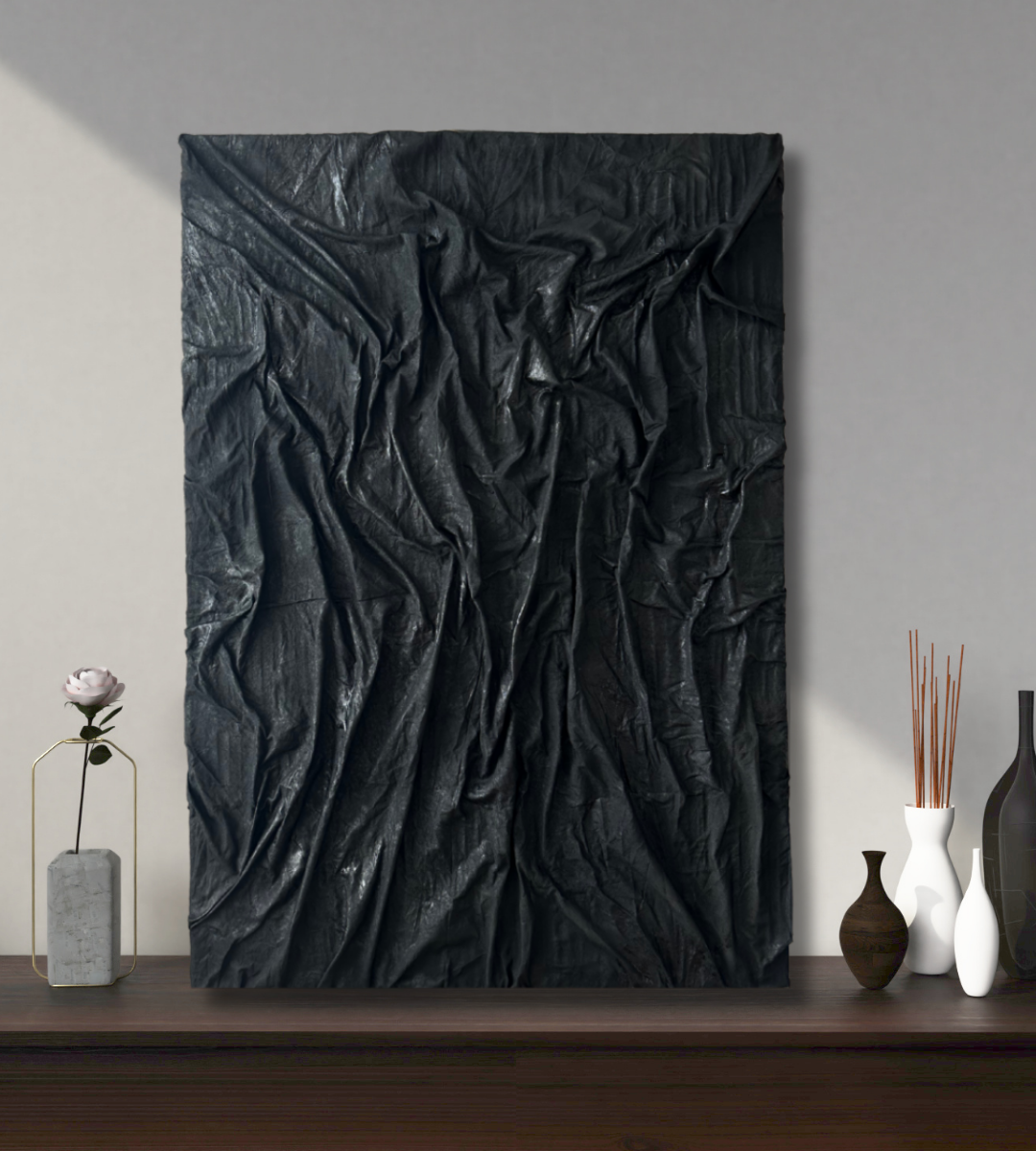 ''Abbys'' Siyah Kumaş Tablo 70x100