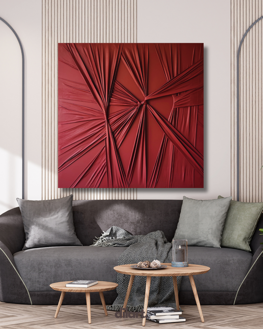 Bond Red Kumaş Tablo 100x100