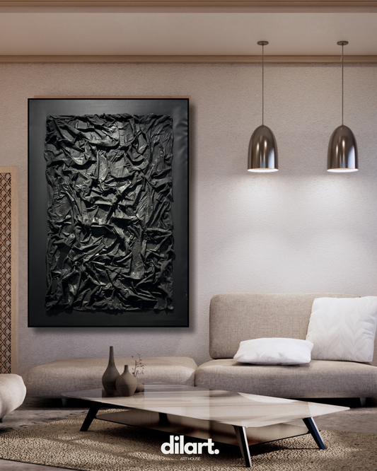 Veluna Kumaş Tablo - Siyah