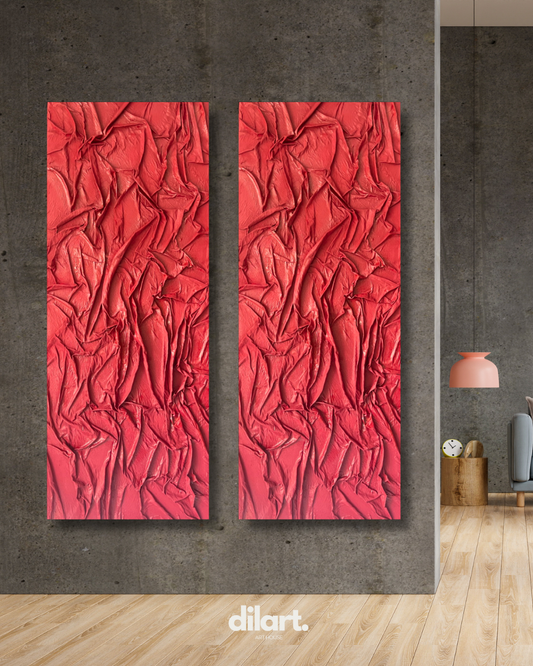 Abbys Kırmızı Kumaş Tablo