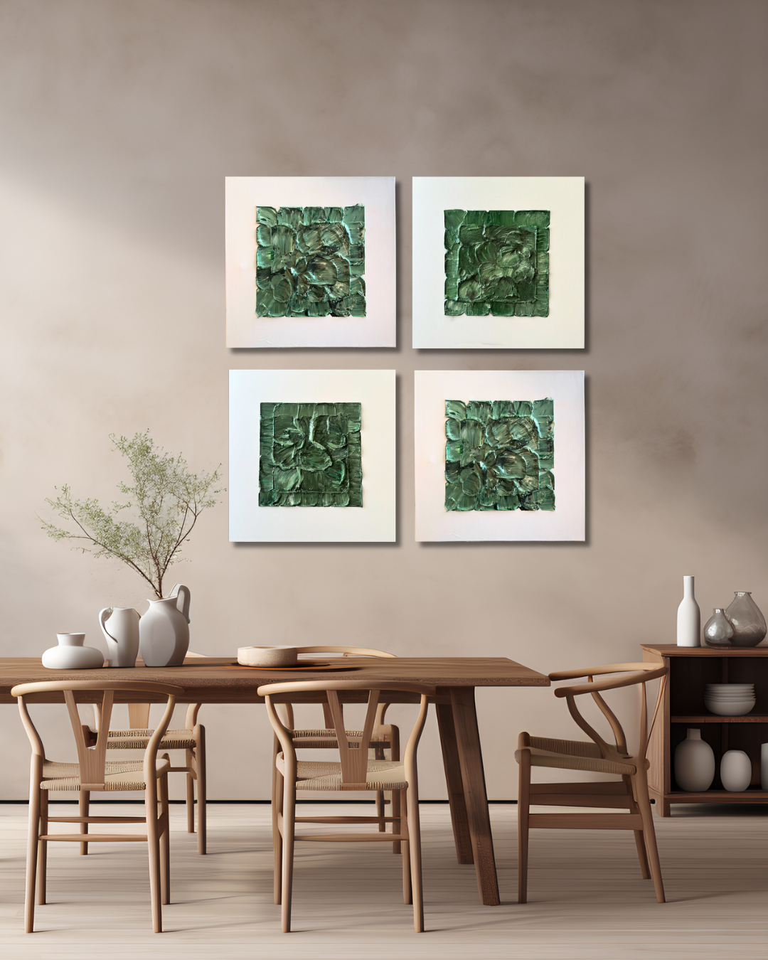 ''Arbor''  4'lü Dokulu Tablo Serisi 40x40