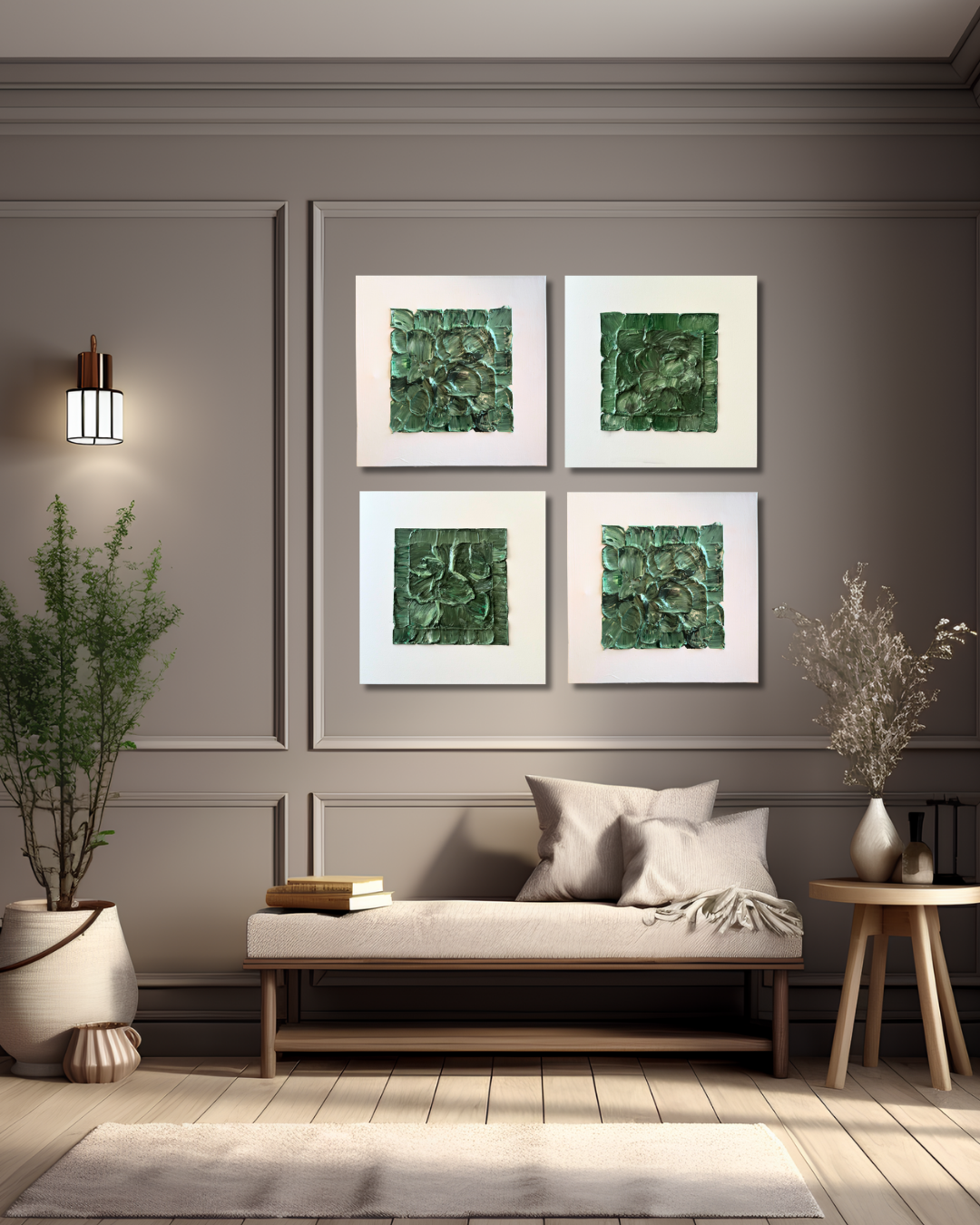 ''Arbor''  4'lü Dokulu Tablo Serisi 40x40