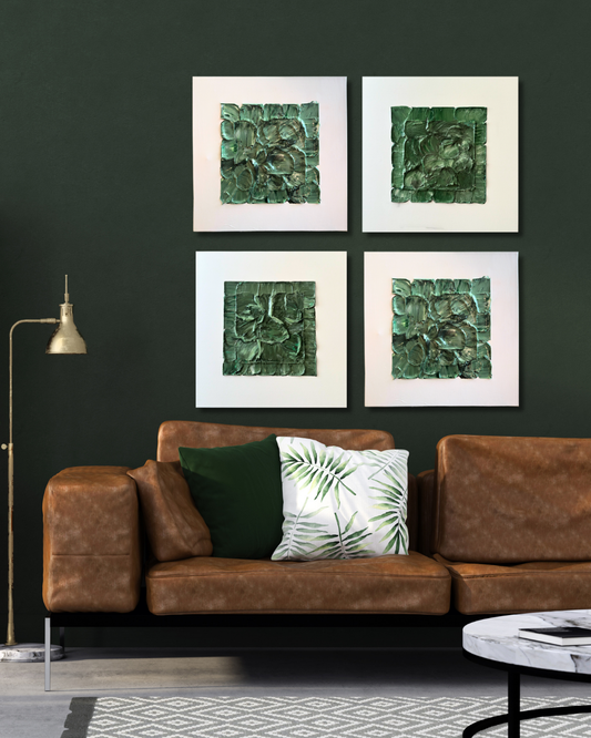 ''Arbor''  4'lü Dokulu Tablo Serisi 40x40